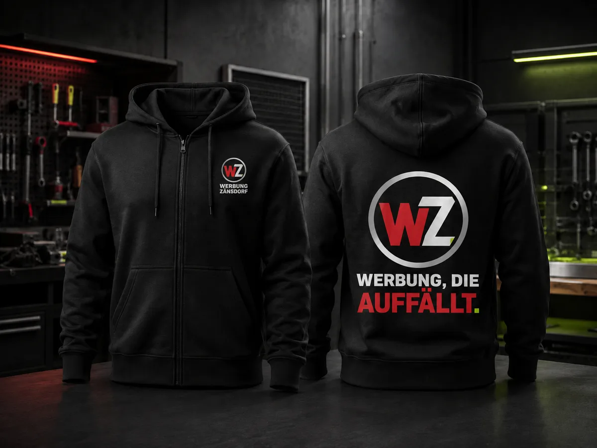 Hoodies mit Brustlogo und Rückendruck